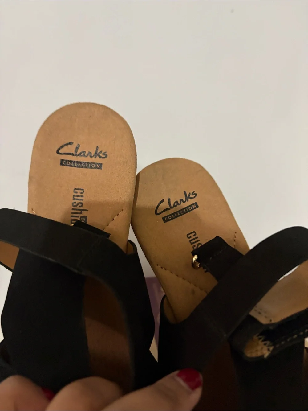 Clarks Black Women’s Crossover Strap Sandals